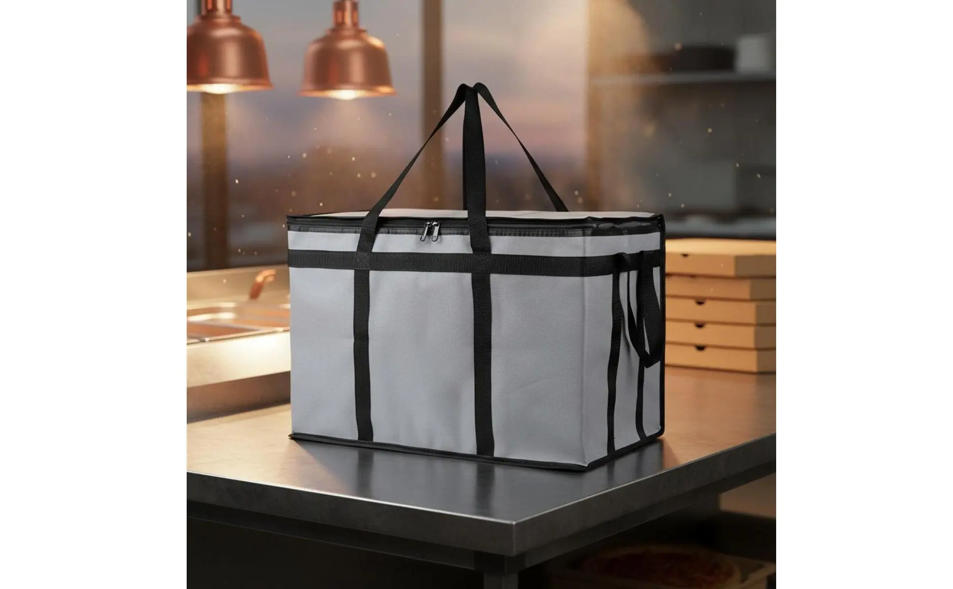 Pie Delivery Bag Warm and Cold Use Insulated Food Delivery Bag Large Thermal Tote Waterproof Thickened Material for Camping