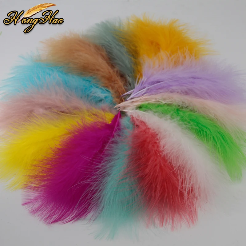 50Pcs Natural Fluffy Plumes 5-7 Inches 13-18cm Turkey Marabou Feather Wedding Party Decoration DIY Jewelry Accessories Feathers