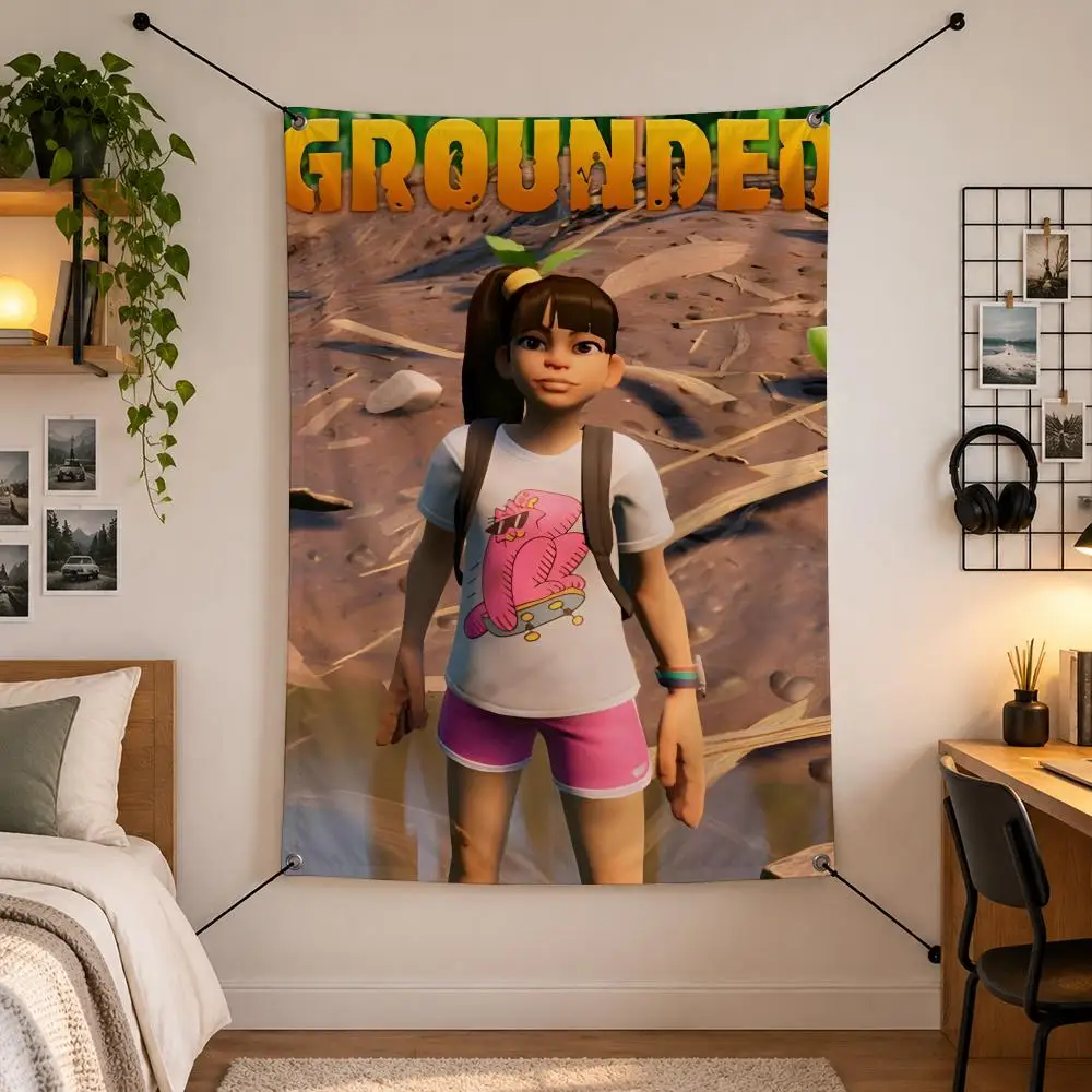 Game G-Grounded Flags Vertical Wall Hanging for Bedroom Dorm Living Room Party Garage Camping