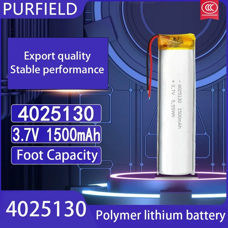 3.7 فولت 4025130 بطارية ليثيوم بوليمر 1500 مللي أمبير ل DVD GPS بلوتوث مسجل مرآة المصباح خزانة LED قطاع شرائط مصباح خلية #1