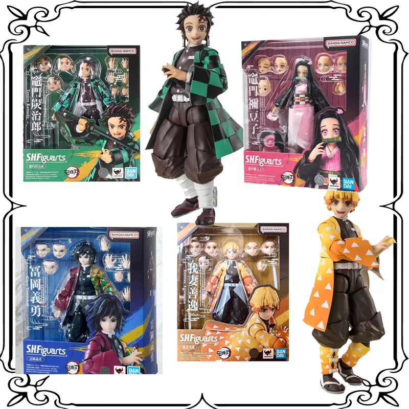 SHF SHFiguarts بانداي الأصلي شيطان القاتل كامادو تانجيرو كامادو Nezuko أنيمي عمل أرقام لعب للأطفال الهدايا