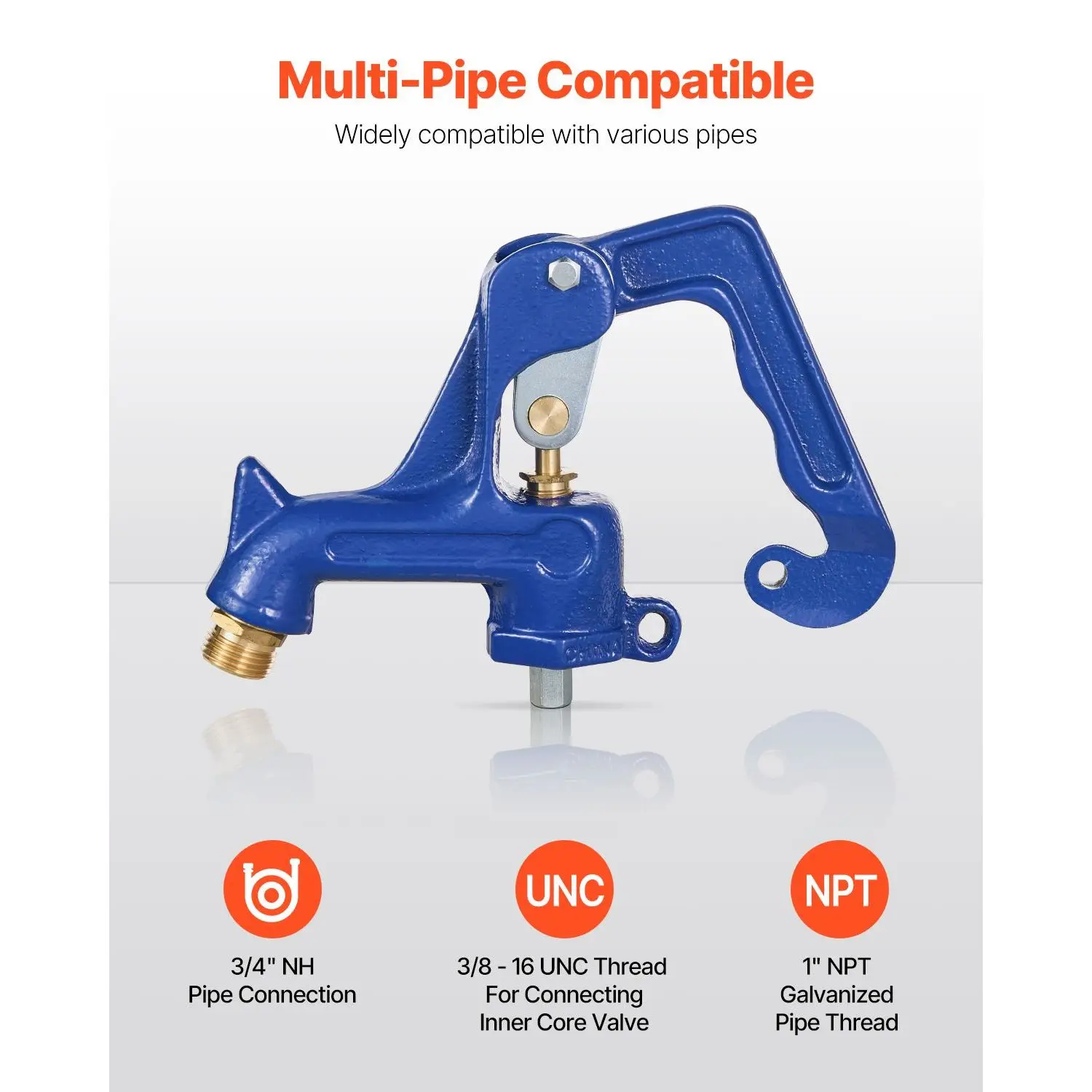 Antifreeze outdoor faucets, hose connectors, complete hydrant assemblies