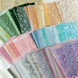 31 sztuk/paczka materiały z gazy papier i guziki DIY Scrapbooking Decor papier typu kraft estetyka kolaż śmieci dziennik papiernicze