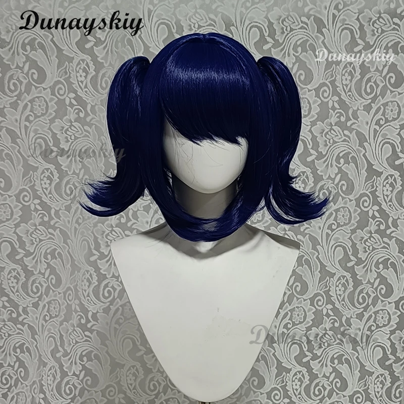 Game Miside Synthetic Wig Long 68cm Blue Purple Double Ponytail Wig Heat Resistance Fibre Party Cosplay Anime Mita Wigs