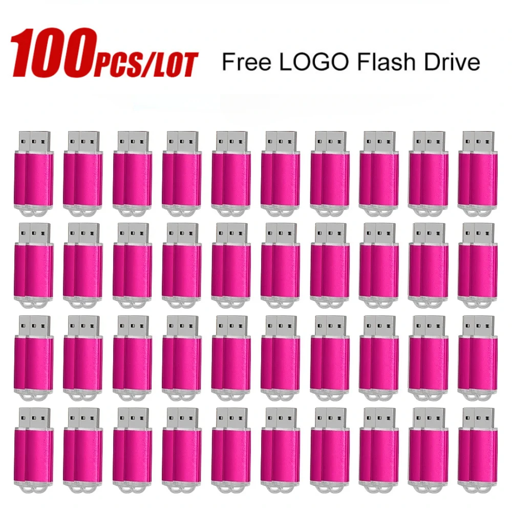 Low Price 100Pcs USB Flash Drives 4G 8GB Usb key Pen Drive 16GB Flash Disk 64GB 128GB Memory Stick 1GB 2GB Free Custom Logo