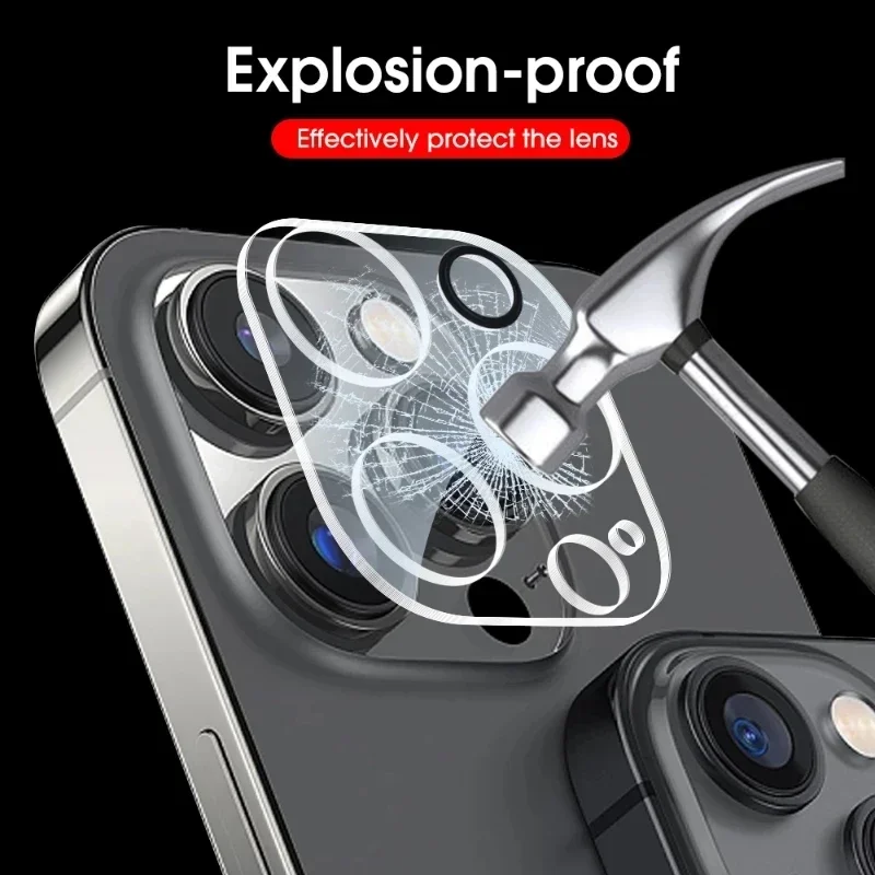 5PCS Full Cover Camera Lens Protector Glass for IPhone 11 12 13 14 15 Pro Max 13 Mini for IPhone XS X 14 15 Plus Tempered Glass