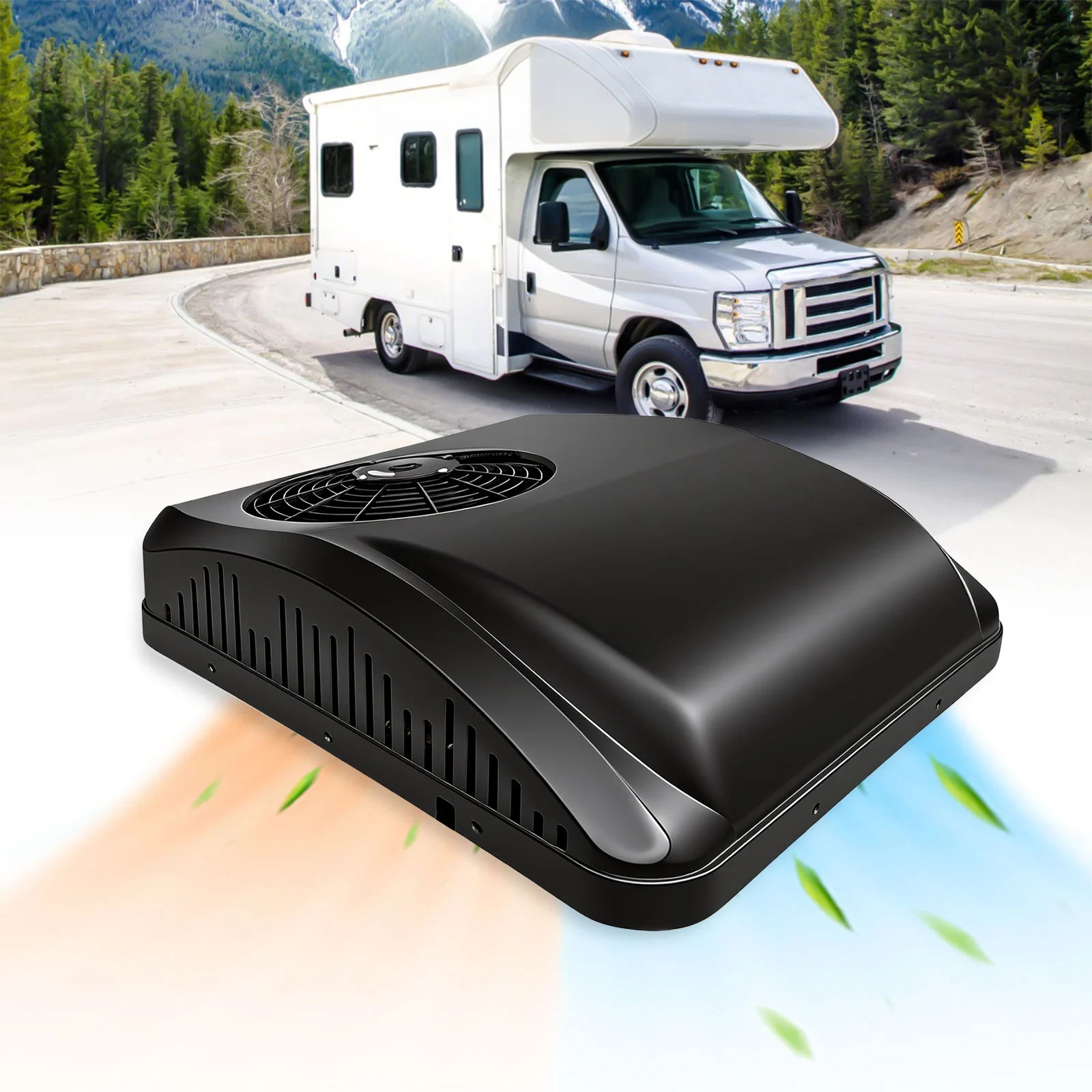

Treeligo 12V RV Rooftop Car Parking ac Electric Heat&Cool roof Air Conditioner Rapid cooling Silent operation Easy to install
