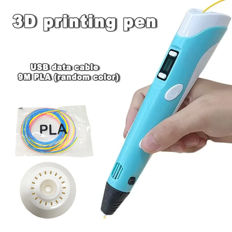 

Electronic 3D Printing Pen with 9M PLA Consumables High-Temperature 3D Graffiti Tool Intelligent Toy Christmas Birthday Gift