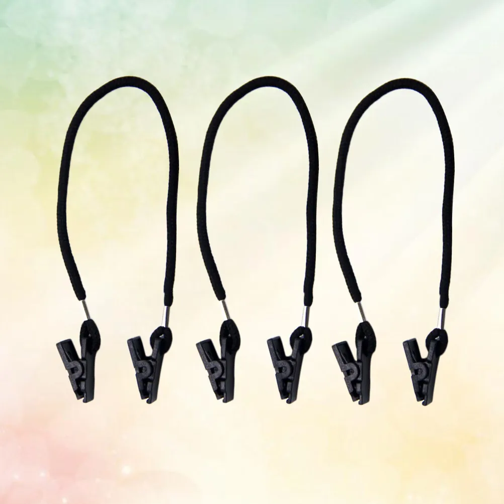 3Pcs Nylon Multipurpose Clip Strap for Outdoor Sports Fishing Boating Golf Sailing Hat Scarf Windproof Rope Clip