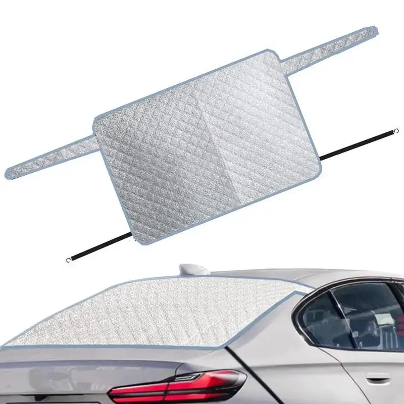 

Rear Windshield Cover Rear Windscreen Snow Ice Cover Car Windshield Snow Cover Windproof Sunshade Cover For Cars Compact SUVs