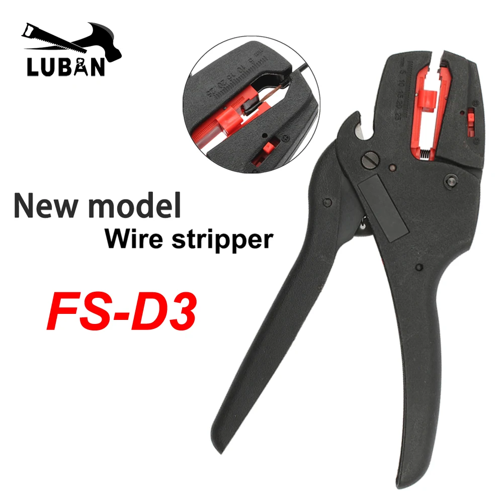 FS-D3 Zelfinstellende Isolatie Wire Stripper Bereik 0.08-2.5mm2 Met Hoge Kwaliteit Wire Stripper En Cutter