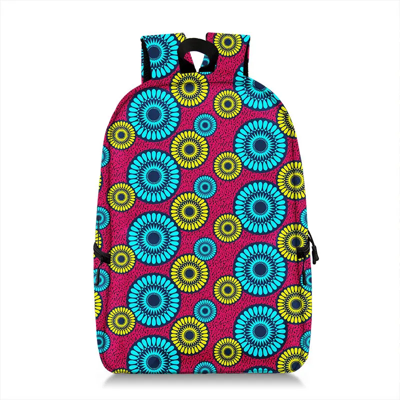 Afro Tribal Ethic Flower Backpack African Women Shoulder Travel Bags Africa Rucksack Teenager Laptop School Bags Girls Daypack