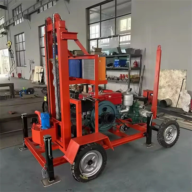 Factory Price Portable Water Well Drilling Rig Diesel Trailer Mounted Mobile Drilling Rigs 6-Blade PDC Drill Bit For Coal Mining