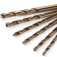 13Pc Cobalt Drill Bit Set - HSS 5%Co, 135° Split Pt, Jobber Lg for Hard Metal, SS, Cast Iron, Plastic, Wood