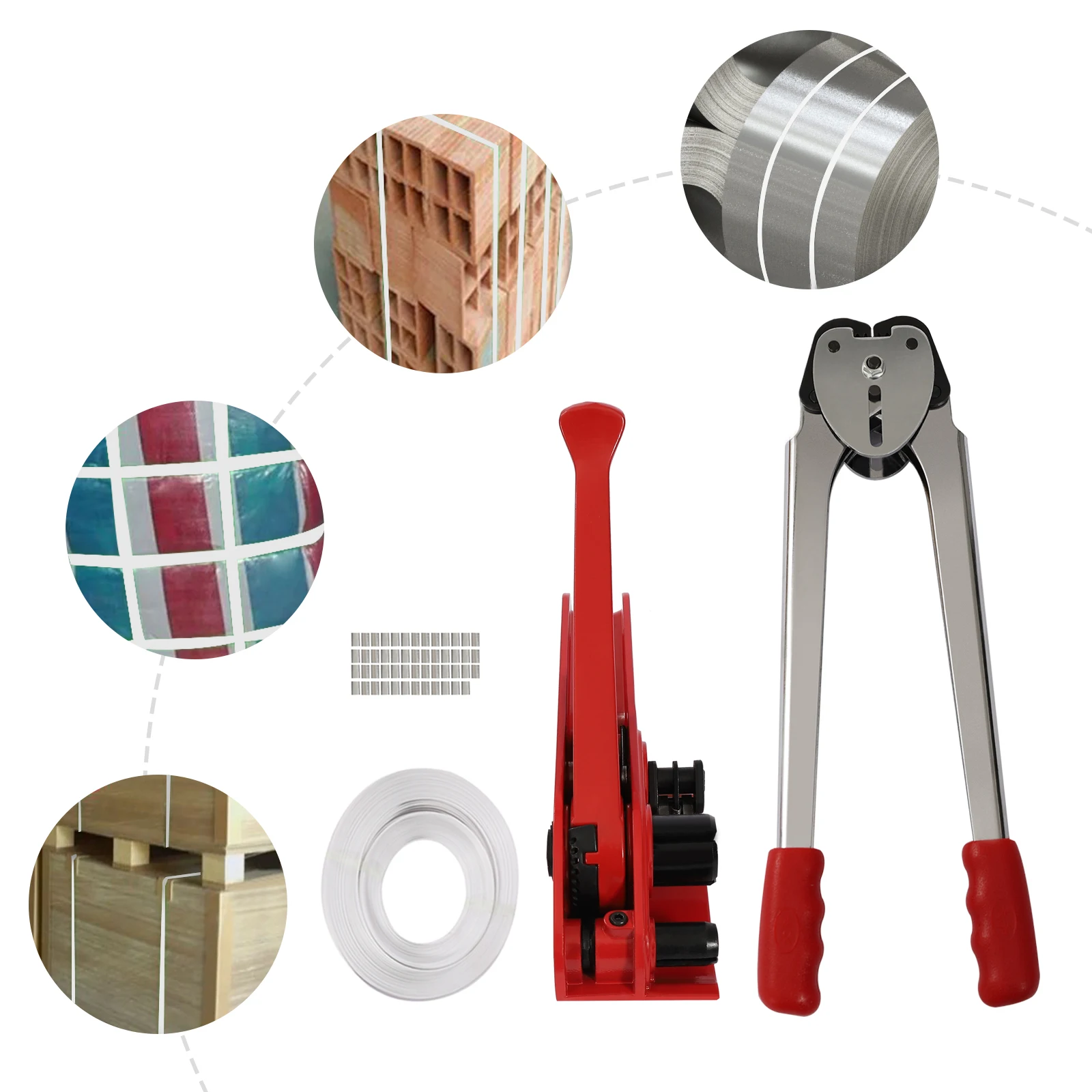 Packaging Strapping Banding Kit Tensioner Tool Sealer,Packaging of goods, Strapping Packing Machine Kit,for warehouse packages