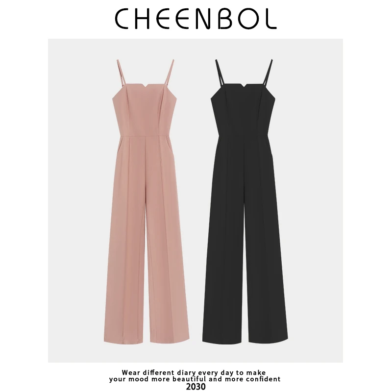 

Women's Summer Thin Wide Leg Pants High Waist Drapey Jumpsuit Two Piece Set High End Feel Commute Sle Casual Pants
