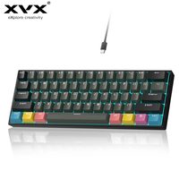 XVX H61 Wired Hot Swappable Mechanical Keyboard Hot-swap RGB Type-c Connection 60 Percent Gaming Retro keyboard