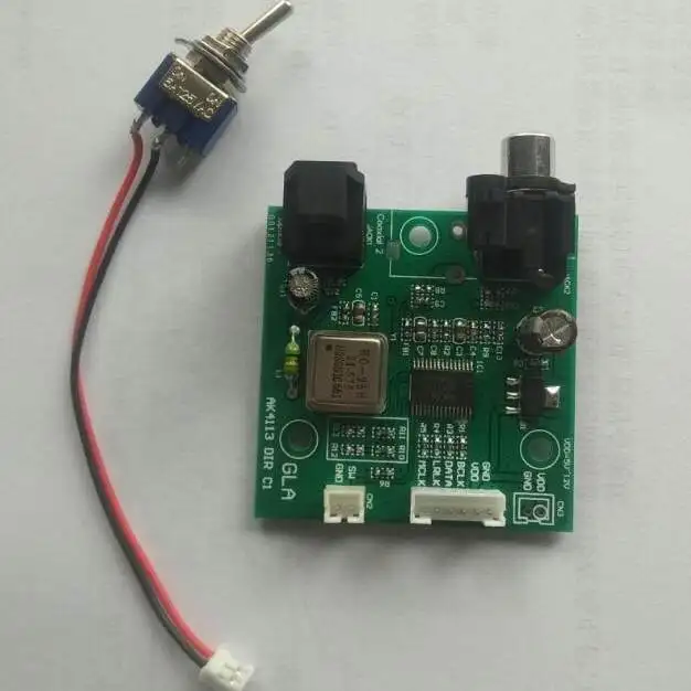 Coaxial Fiber AK4113 Receiving Board, I2S Output, Left Aligned Output, Right Aligned Output