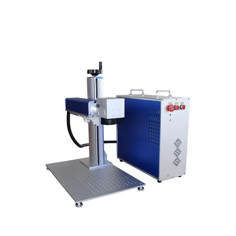 

50W Raycus Separated Fiber Laser Marking Machine 20W 30W Max Nameplate Engraving With Rotary Axis