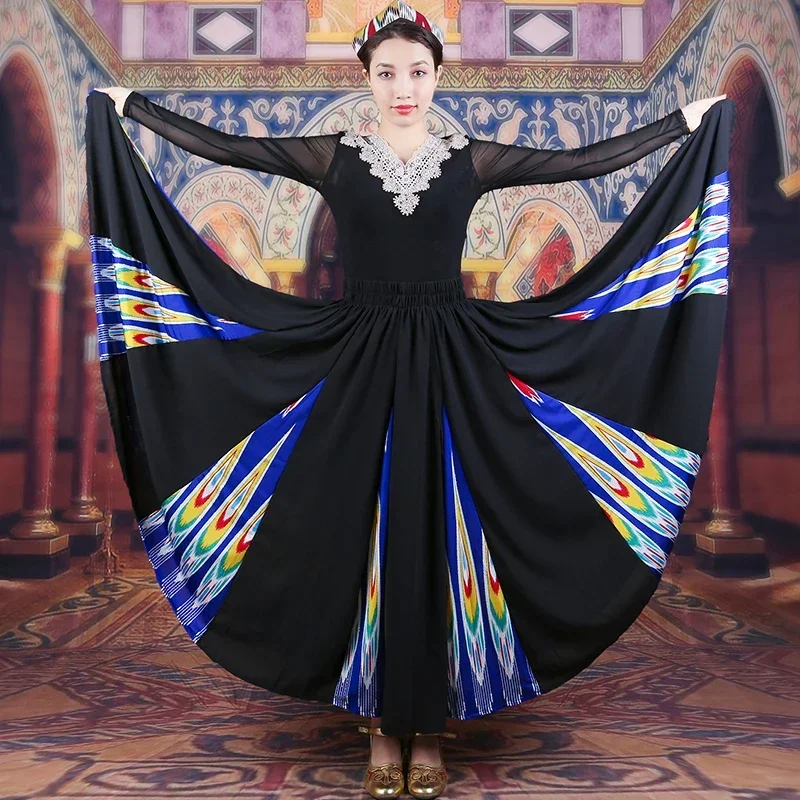 dance suit female practice performance performing arts and art examination basic training ethnic style swing skirt