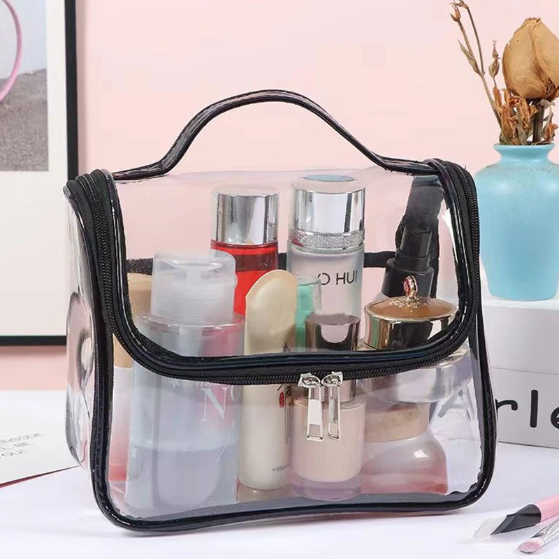 Transparent Cosmetic Bag Waterproof Makeup Storage Case Travel Organizer Pouch Beauty Case Bath Toiletry Wash Bag