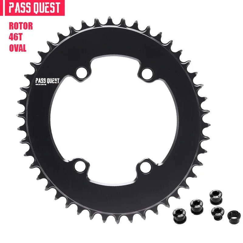 PASS QUEST 110BCD smal breed kettingblad voor rotor AERO crankstel 40T-60T rond weg zwart 9-12 versnellingen kinnenwiel