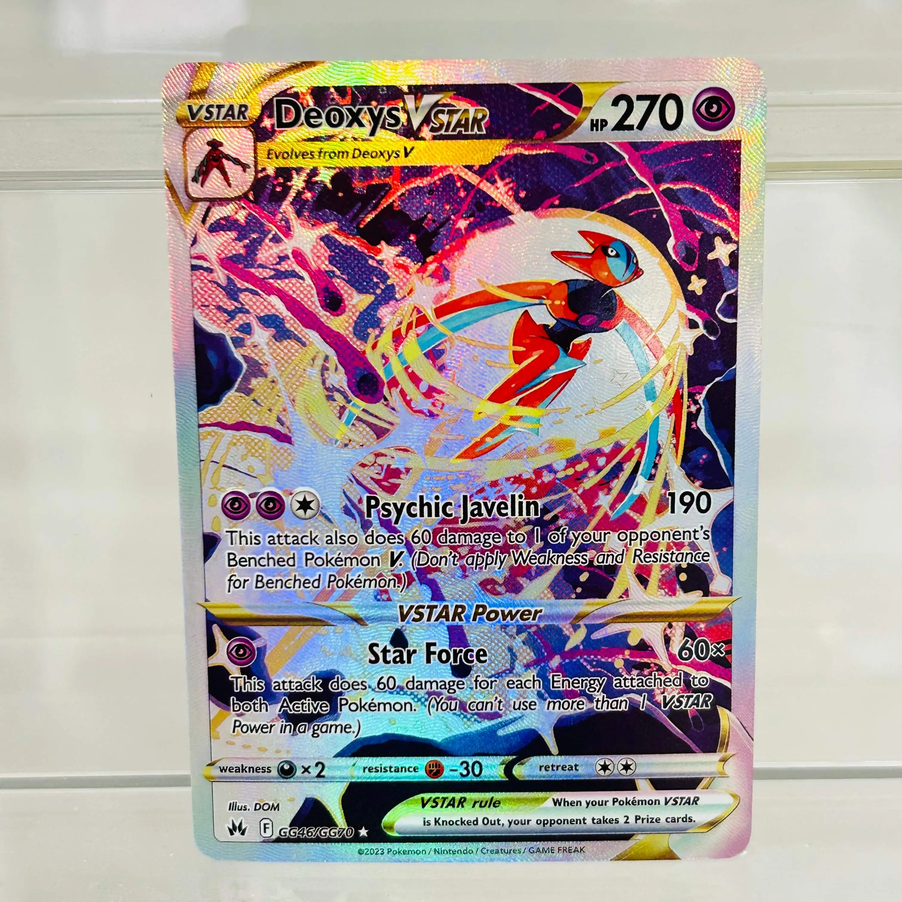 Deoxys GG46/GG70 English Version Collectible Grade DIY Foil Texture Nice Condition Premium Anime Collection Cards