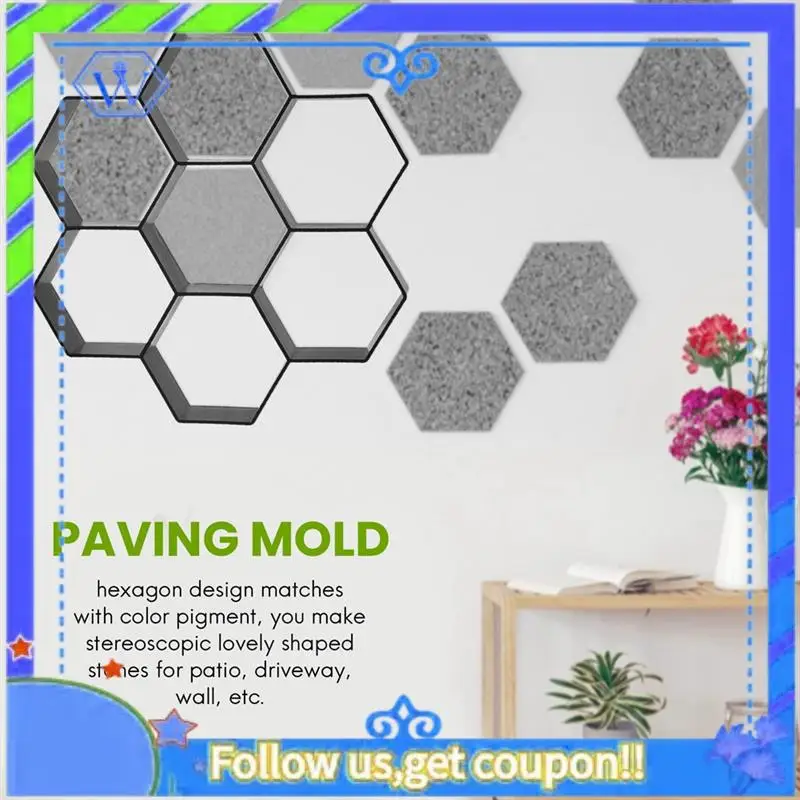 

DIY Patio Walk Maker Stepping Stone Concrete Paver Mold Reusable Path Maker Mold Garden Paving Stone Molds Set Kit