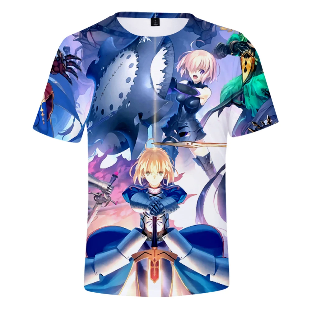 

2026 Fate Grand Order 3D T-Shirt men's and women's short-sleeved casual T-shirt all-match streetwear