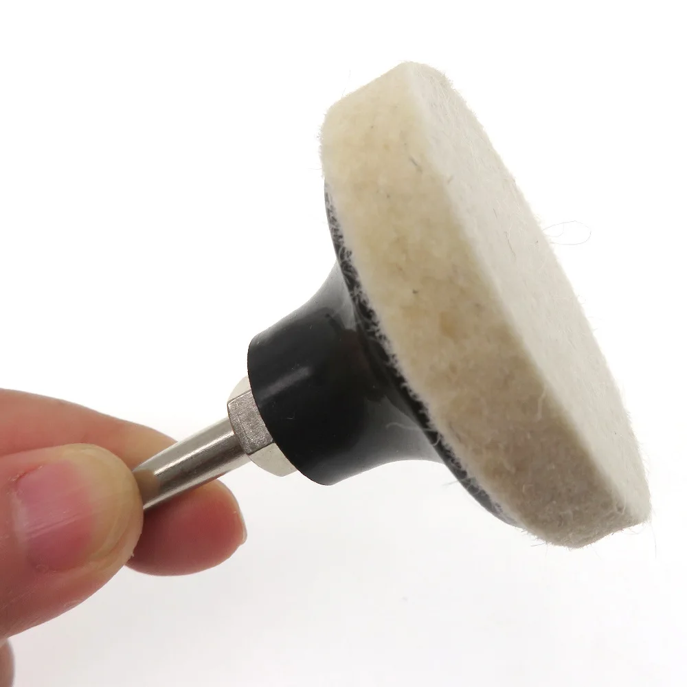 11Pcs 2นิ้วแผ่นขนสัตว์ขัดล้อสำหรับเจาะเครื่องมือ Scratch Remower แก้ว Polishing Pad Kit สำหรับรถยนต์ขัด