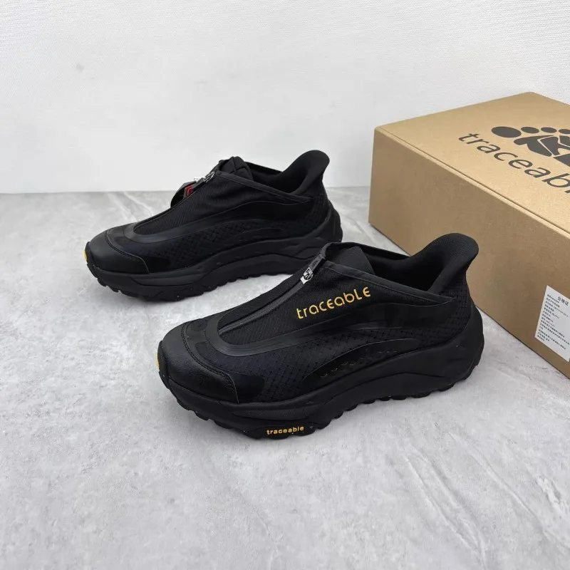 Classic Brand Trail Running Shoes Men Women Designer Walking Jogging Shoes Couples Zipper Outdoor Sport Shoe Anti Slip Gym Shoe
