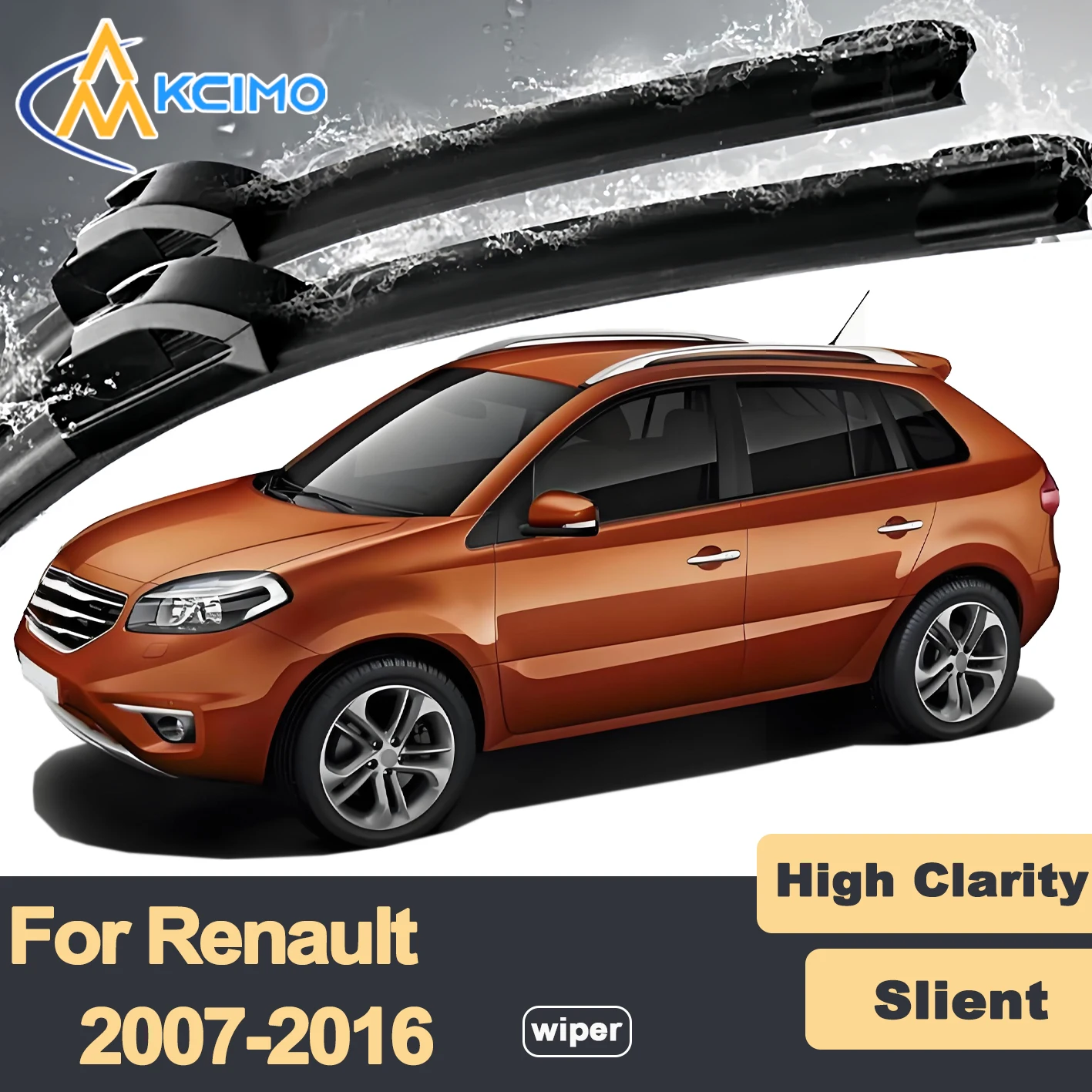 

Premium Rubber Durable Silent Windshield Wiper Blades 2pcs for Renault Koleos HY 2007-2016 Samsung QM5 Front Wiper Blades Set