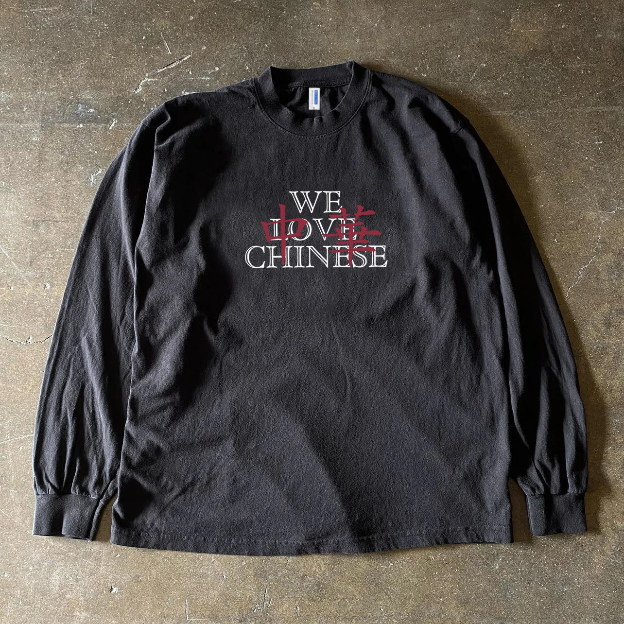 Heavyweight 300g Pure Cotton Long Sleeve T-Shirt Unisex Loose Fit Cultural Print Storytelling Design Comfortable Outdoor Wear