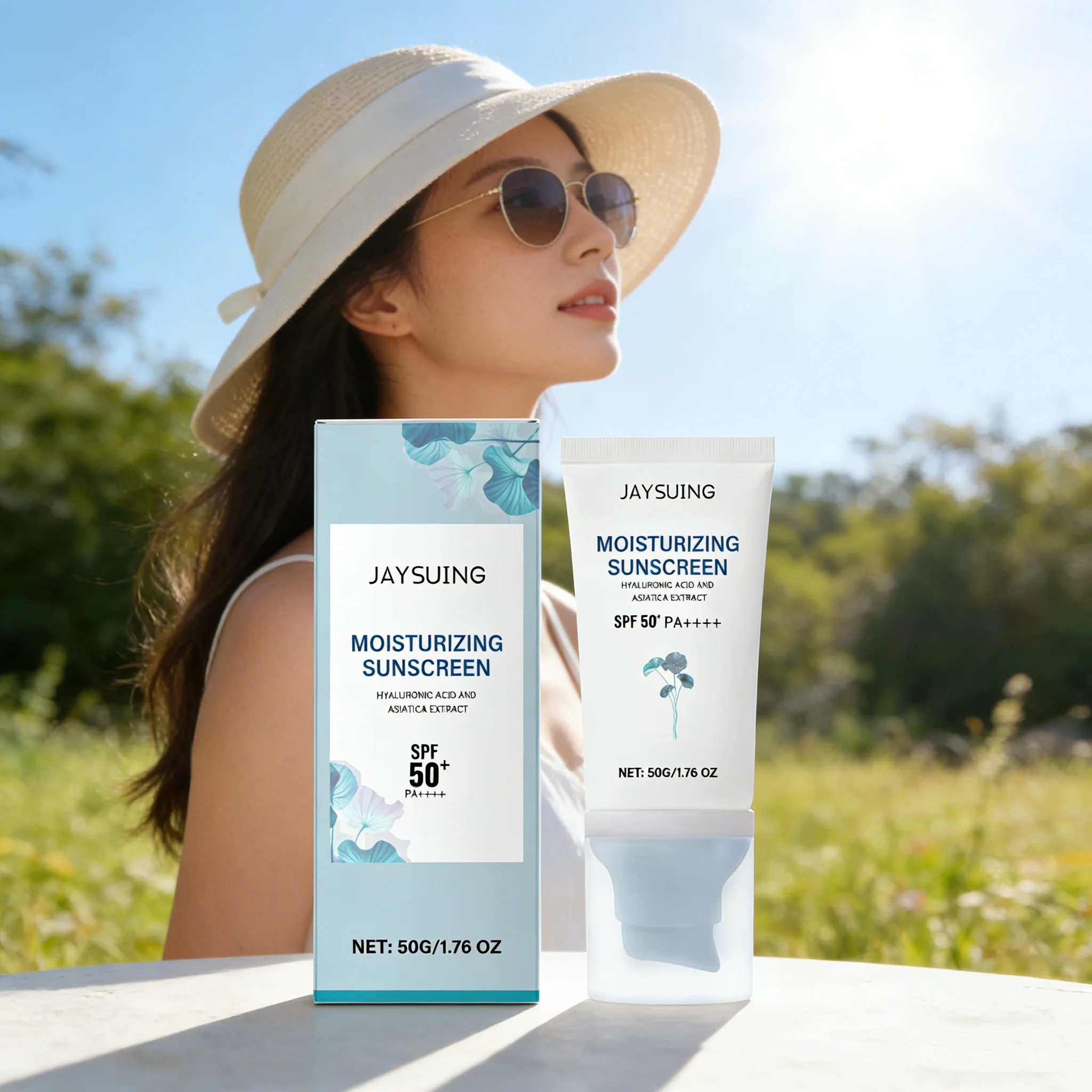 Protector Solar Facial JAYSUING Snow Grass Skin, FPS 50+, Blanqueador, Control de Grasa, Hidratación Profunda, Apto para Todo Tipo de Piel