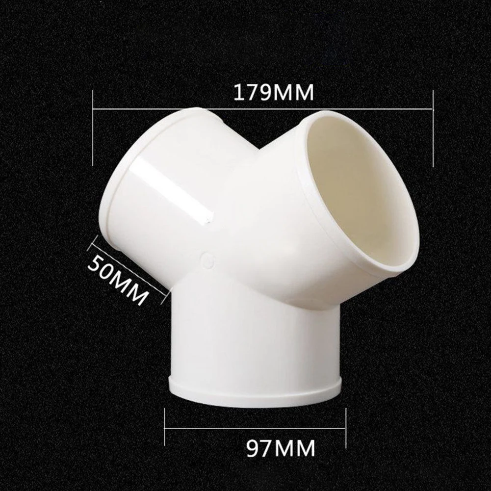 100mm T/Y Connector Duct Connector Quick Ventilation Tube Joint Coupler 3 Ways Splitter Pvc Extractor Fan Ventilation Fittings