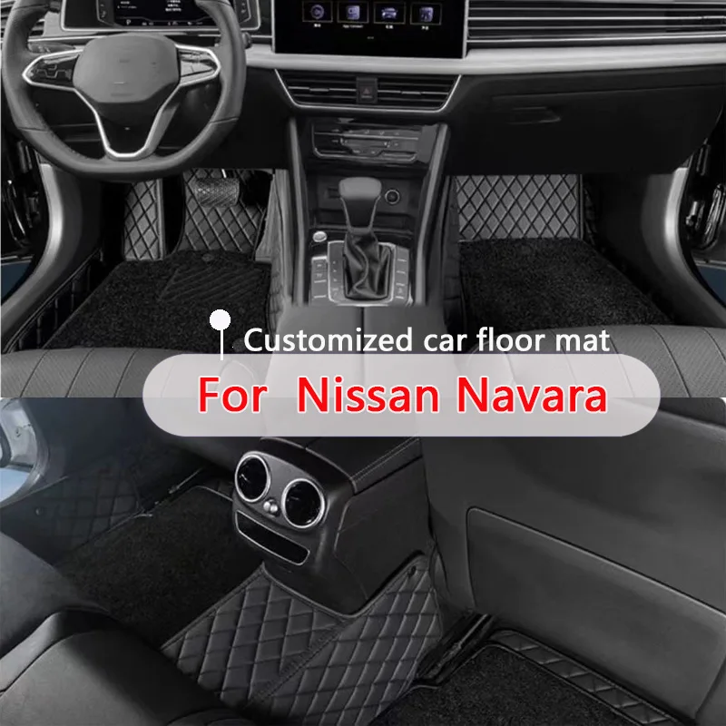Custom Car Floor Mats For Nissan Navara 2017-2023 The driver has no rubber shell on the inside Auto Carpets Foot Coche Accessori