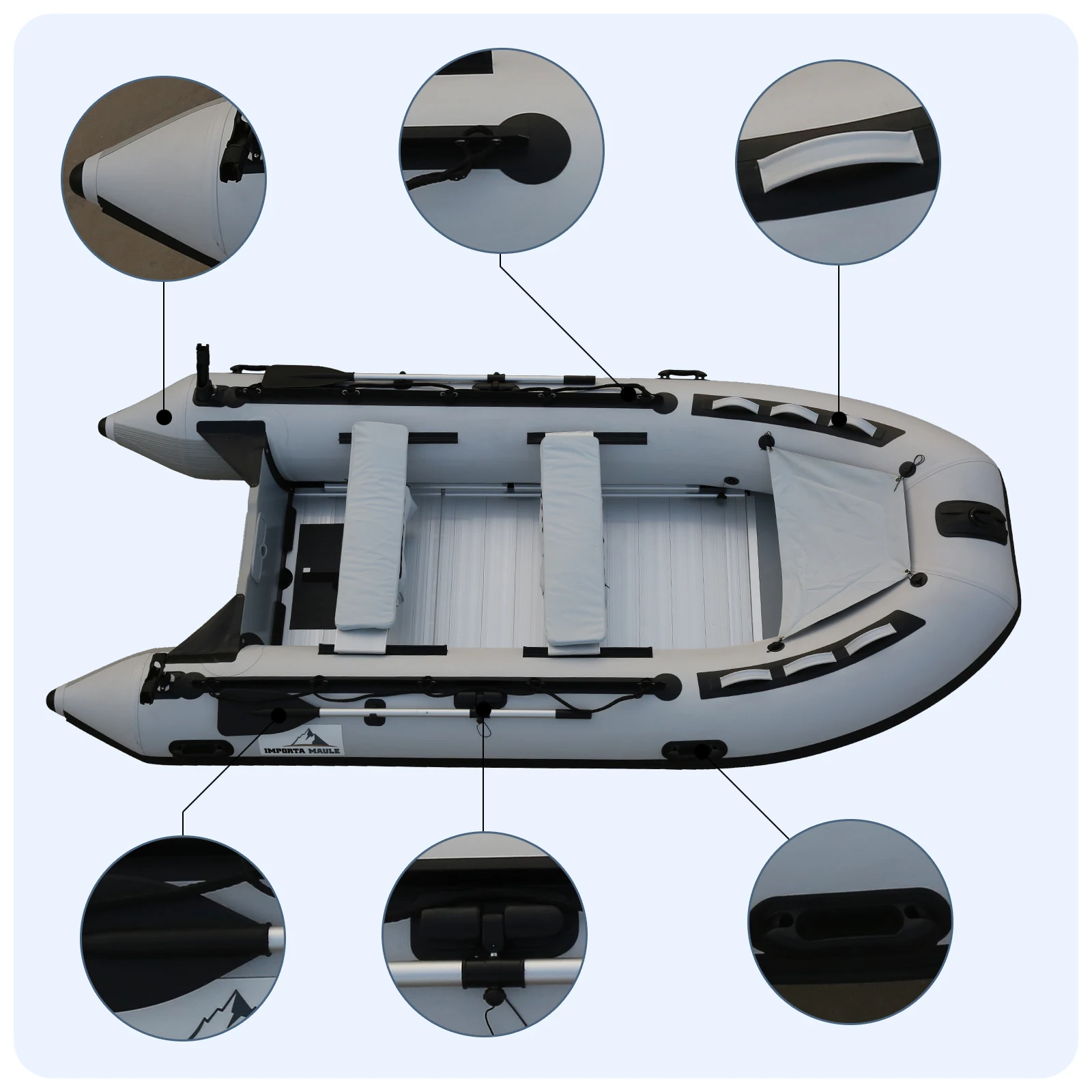 Qingdao Haohai 3.8 متر تجمع Hypalon الرياضة المقصورة كروزر جامدة الركاب البلاستيكية الصيد قارب قابل للنفخ للمياه