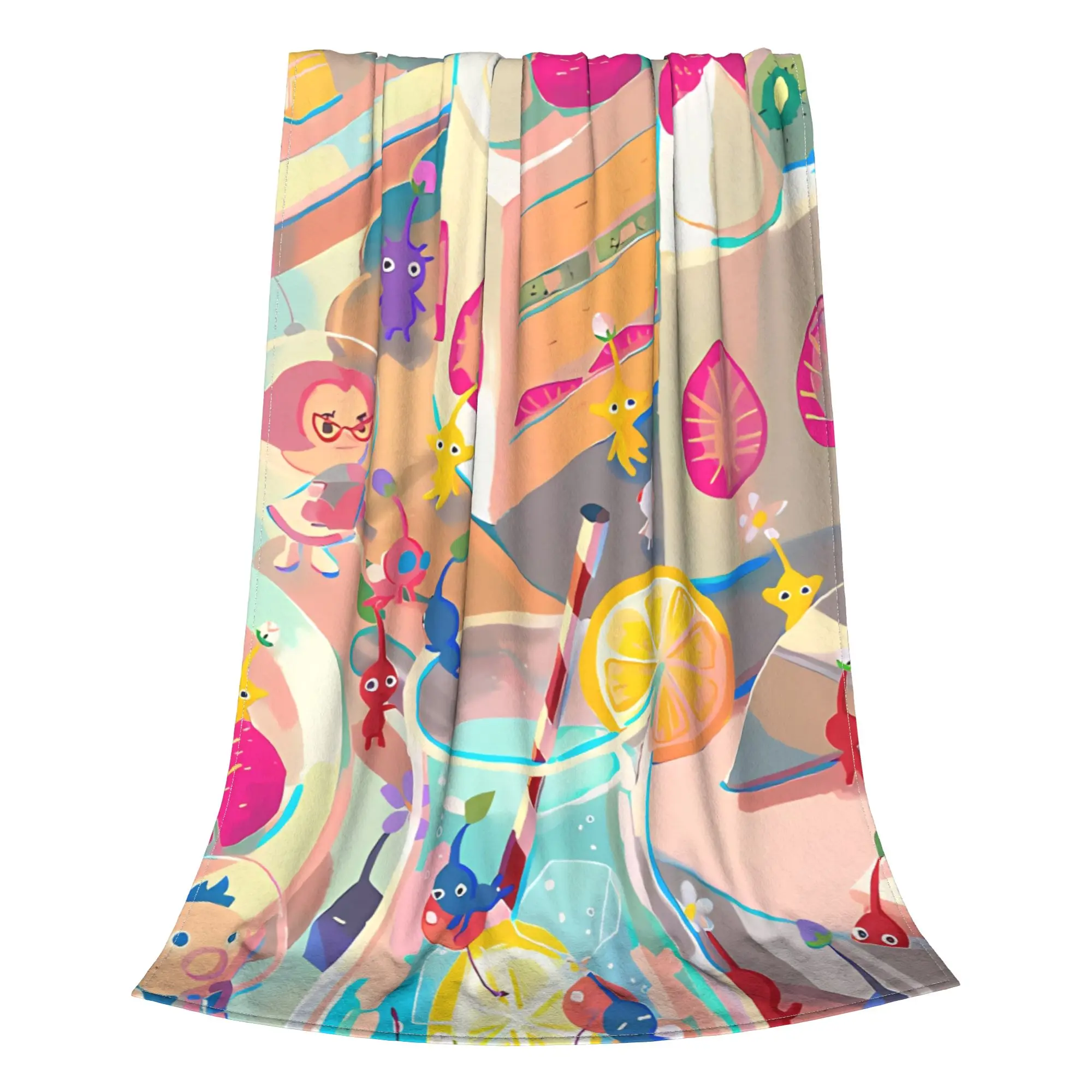 1PC Mixed Sprite Pattern Pikmin Home Room Decorations Winter Blankets For Adults Bedding Home Interior Sofa Knee