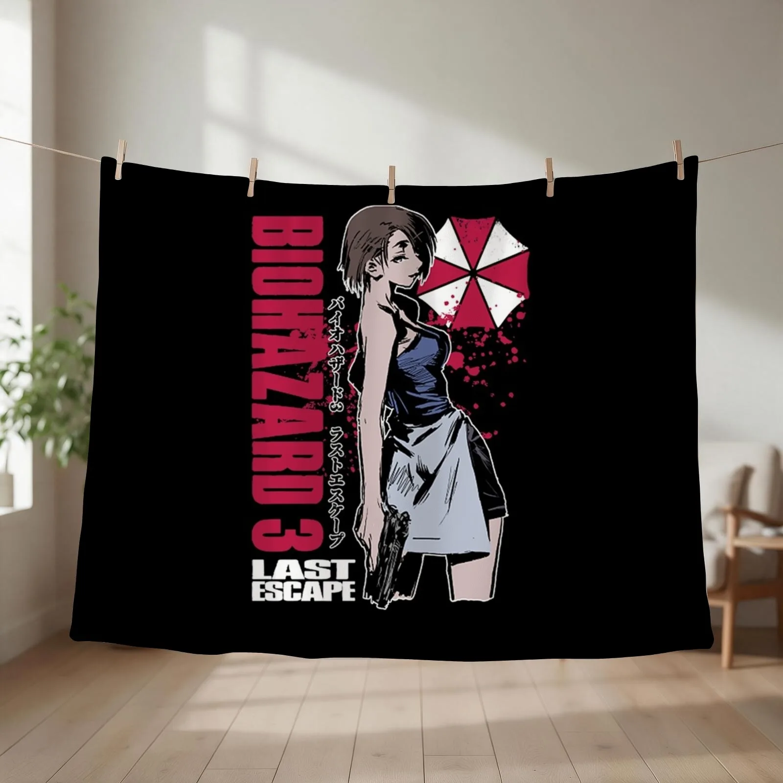 BIOHAZARD 3 T-Shirt Gift For Fans, For Men and Women, Father Day, Family Day, Halloween Day, Thanksgiving, Christm Throw Blanket
