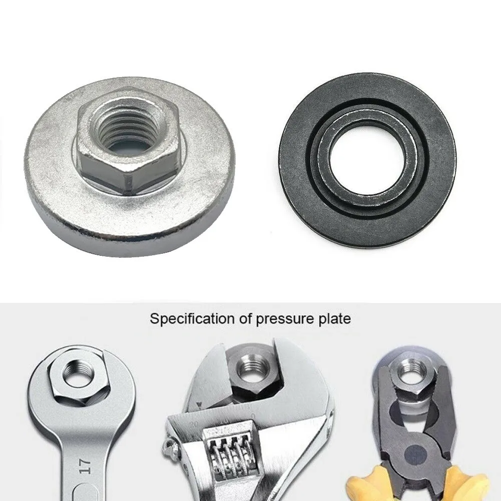 Thread Metal Flange Nut Quick Change Hexagon Griders Steel Lock Nuts For 125/150/180/230 Type Angle Grinder Power Tool Parts