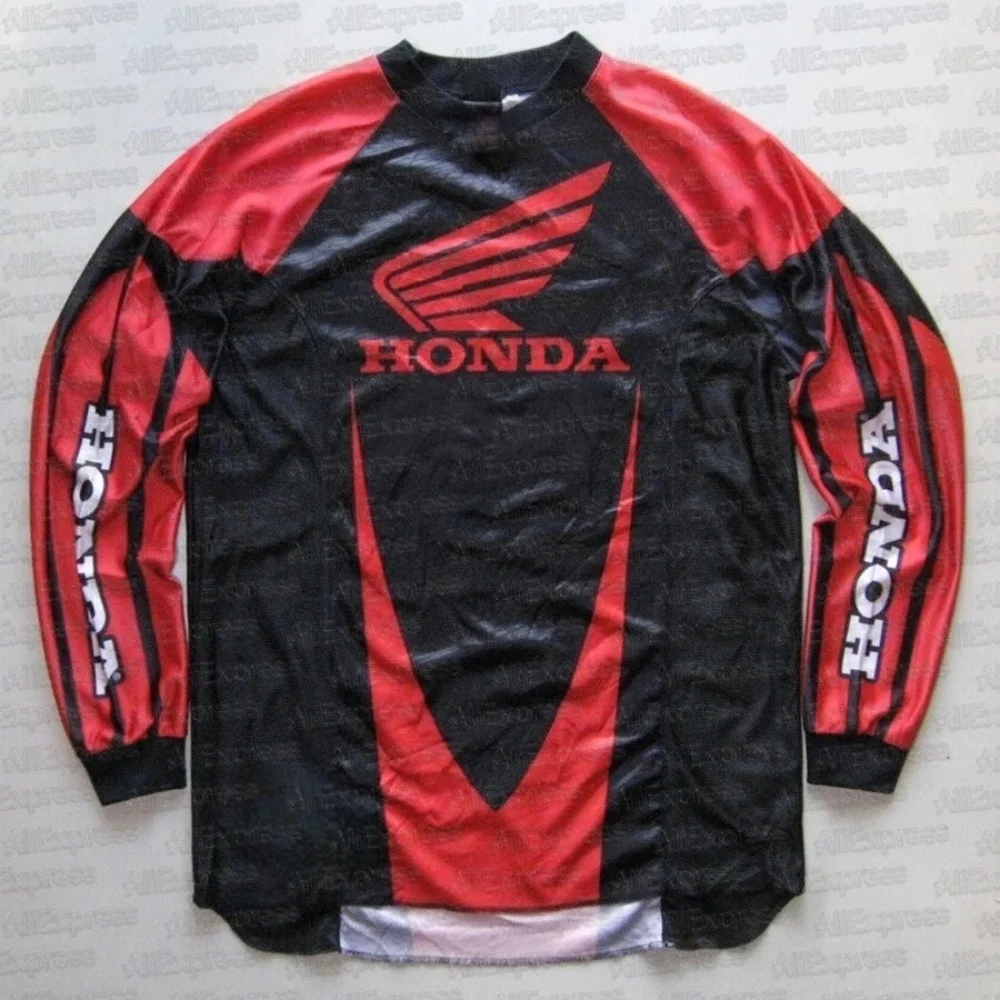 

Джерси для внедорожного мотоцикла Honda 2025 года Mountain # Винтажная футболка EPPIG с длинными рукавами, верхняя повседневная быстросохнущая дышащая одежда