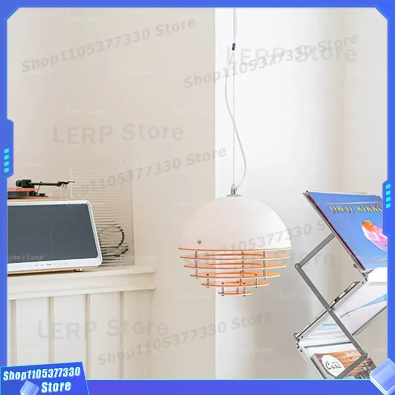 Nordic Creative Sunset Orange Chandelier MCM Bauhaus Style Pendant Light for Living Room Restaurant Bar Island Memphis Design