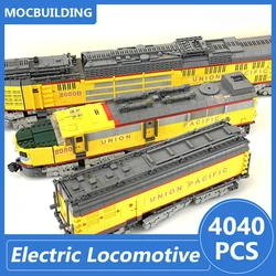 1:48 Union Pacific Coal Turbine Electric Locomotive 8080 (Power Functions) Moc Building Blocks Diy Assemble Bricks Toys 4040PCS