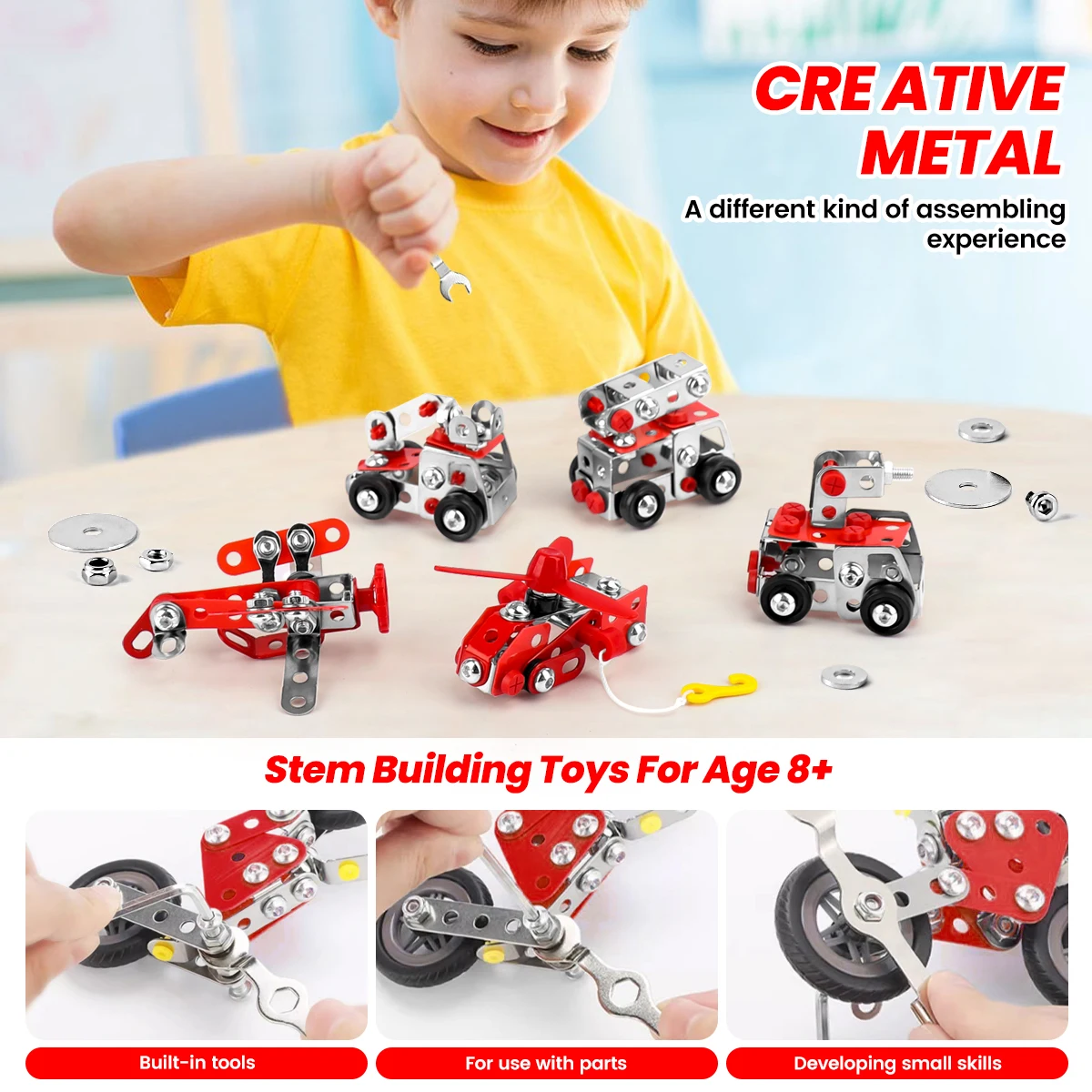 DIY гайка винт в сборе инженерный военный автомобиль строительный комплект для мальчиков образовательная интеллектуальная интерактивная игрушка