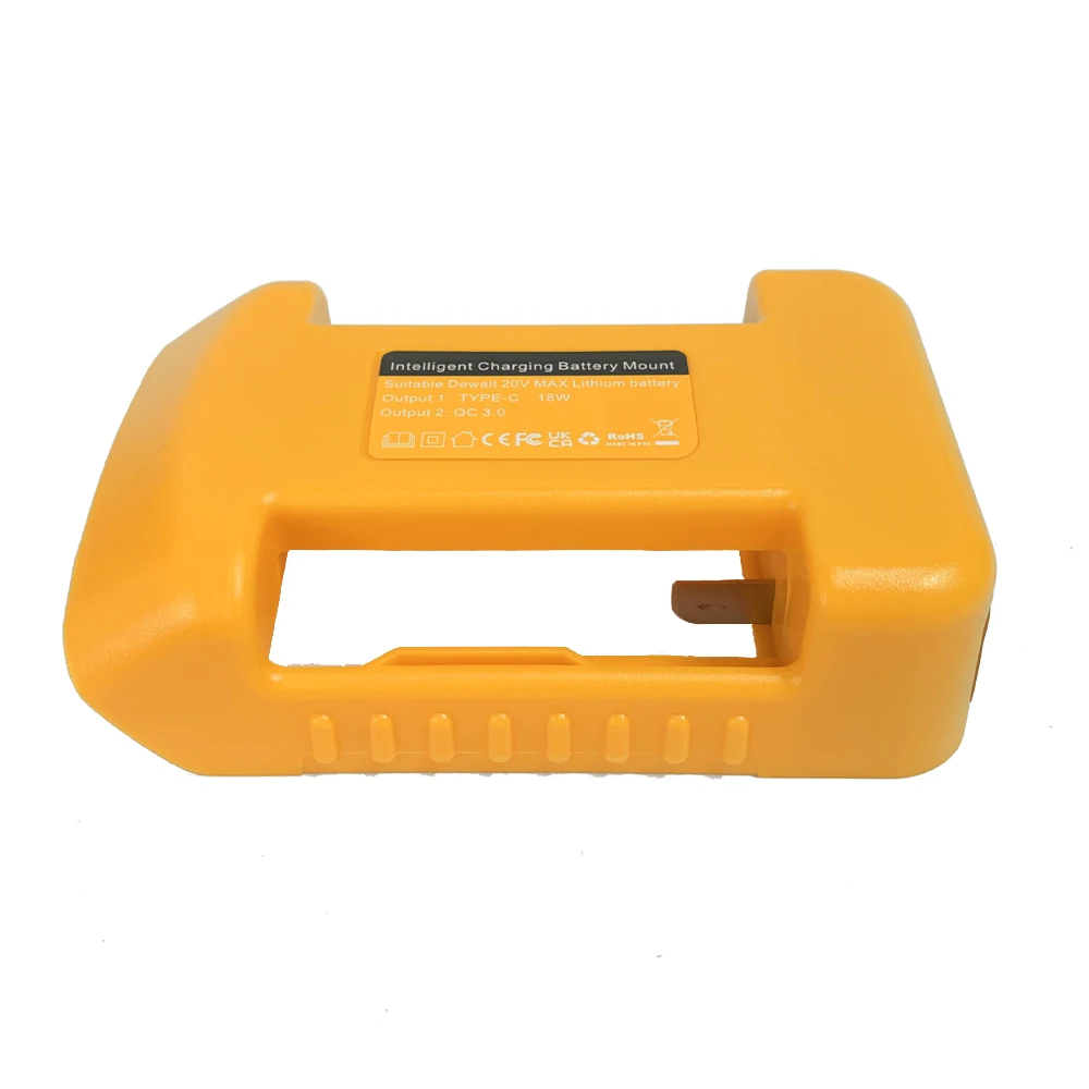 1 Packung USB-Ladeadapter für Dewalt 18V Akku – Typ-C Schnellladung + USB-Anschluss, Arbeitsgürtelhalterung – Detail 3