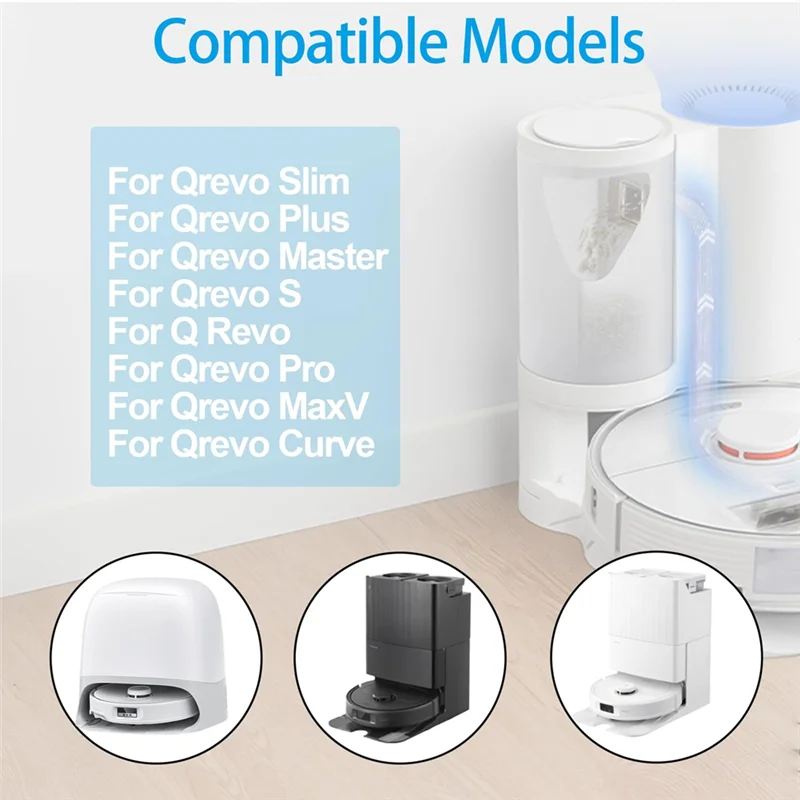 

EYFL-Accessories Set For Roborock Q Revo/Qrevo S/Qrevo Master/Qrevo Curve Robot Vacuum Cleaners, With Dust Bags And Mops