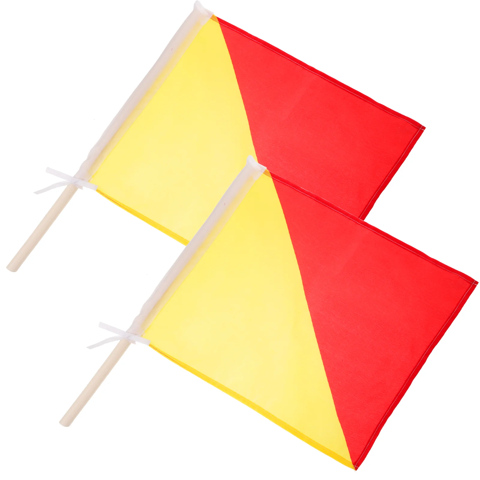 2 Pcs Language Flag Commanding Signal Flags Polyester Race Conducting Equipment