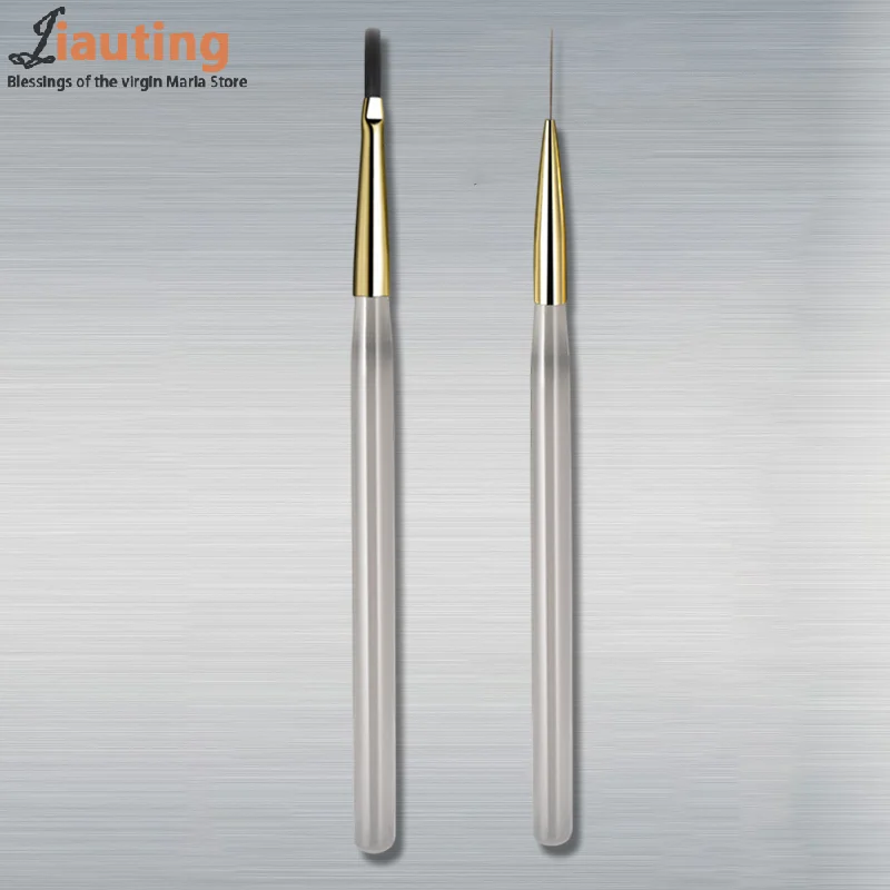 Nail Art Painting Brush Acrylic Lines Pen Stripes Grid Flower Butterfly Drawing Watercolor Brushes UV Gel DIY Design Manicure