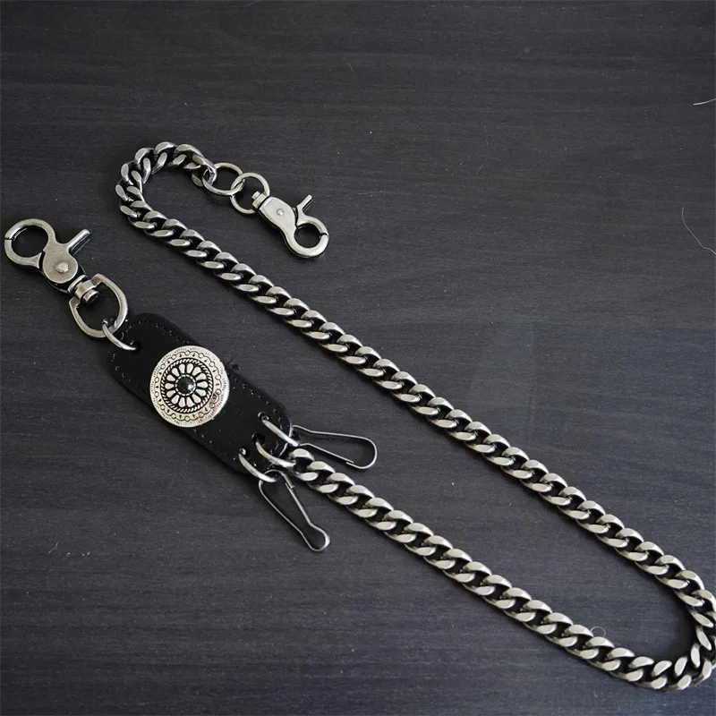 Men's Motorcyle KeyChain Jean Biker Wallet Belts Chain Skull Charm Gothic Rock Skull Pants Trousers Waist Key Men's BL48