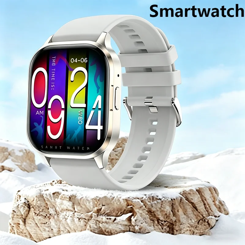 Nuevo reloj inteligente con pantalla grande totalmente táctil, pronóstico del tiempo/múltiples modos deportivos, música, regalo perfecto para familiares y amigos